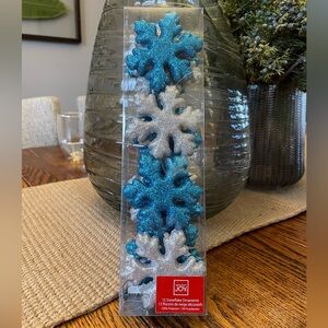 Blue and Silver Snowflake Ornaments
